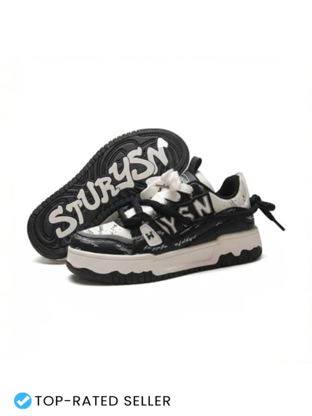 Chunky Platform Sneakers Wide Feet Walking Shoes Unisex Skate Style